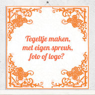 Afbeelding Oranje Tegel (bekend van TV) door Tegeltjes.com