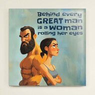 Grappig tegeltje - Great man