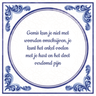 Gemis Kun Je Niet Met Woorden Omschrijven Je Kunt Het Enkel Voelen Je Hart En Doet Verdomd Pijn huismerk kopen in de aanbieding Gemis Kun Je Niet Met Woorden Omschrijven Je Kunt Het Enkel Voelen Je Hart En Doet Verdomd Pijn huismerk kopen in de aanbieding