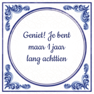 Geniet Je Bent Maar 1 Jaar Lang Achttien huismerk kopen in de aanbieding