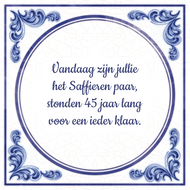 Vandaag Zijn Jullie Het Saffieren Paar Stonden 45 Jaar Lang Voor Een Ieder Klaar huismerk kopen in de aanbieding