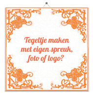 Afbeelding Oranje Tegel (bekend van TV) door Tegeltjes.com